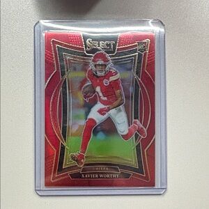 2024 Select Football Xavier Worthy rookie red jersey match 80/99